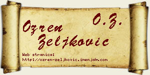 Ozren Zeljković vizit kartica